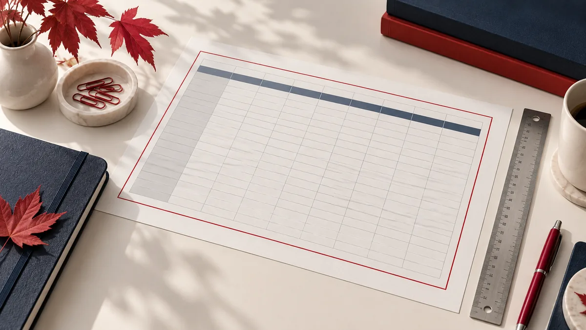 Illustration éditoriale de la conversion Excel vers PDF : créez des feuilles de calcul prêtes à l'impression en un seul clic
