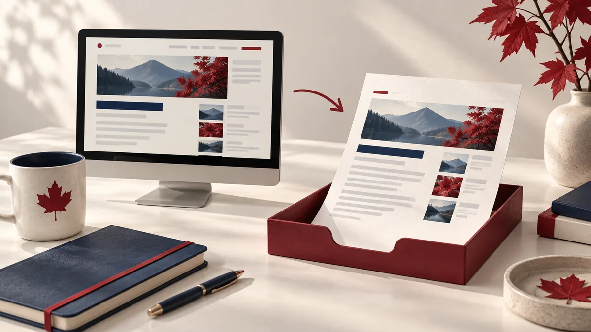 Illustration éditoriale de la conversion HTML vers PDF : convertir des pages Web et des fichiers HTML en PDF