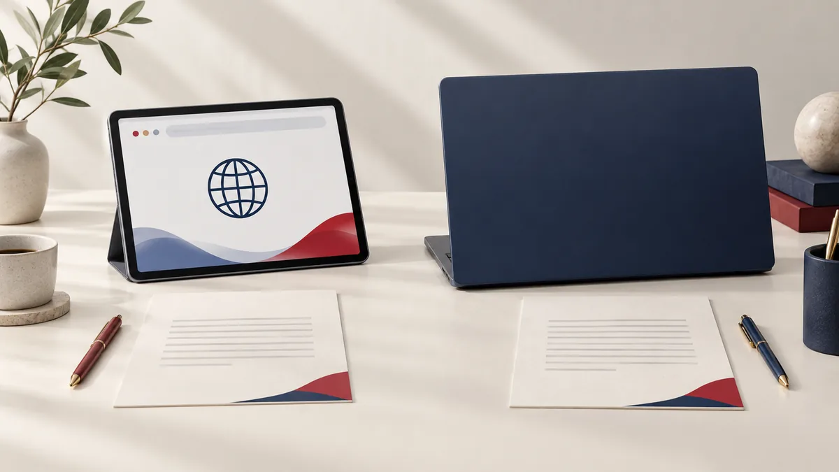 Illustration éditoriale : « Outils PDF en ligne vs Adobe Acrobat : lequel vous faut-il réellement ? »