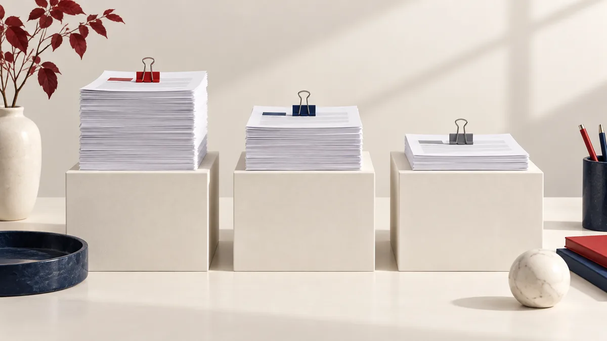 Illustration éditoriale du sujet « Comment choisir le bon niveau de compression PDF (écran, livre numérique, impression, prépresse) »