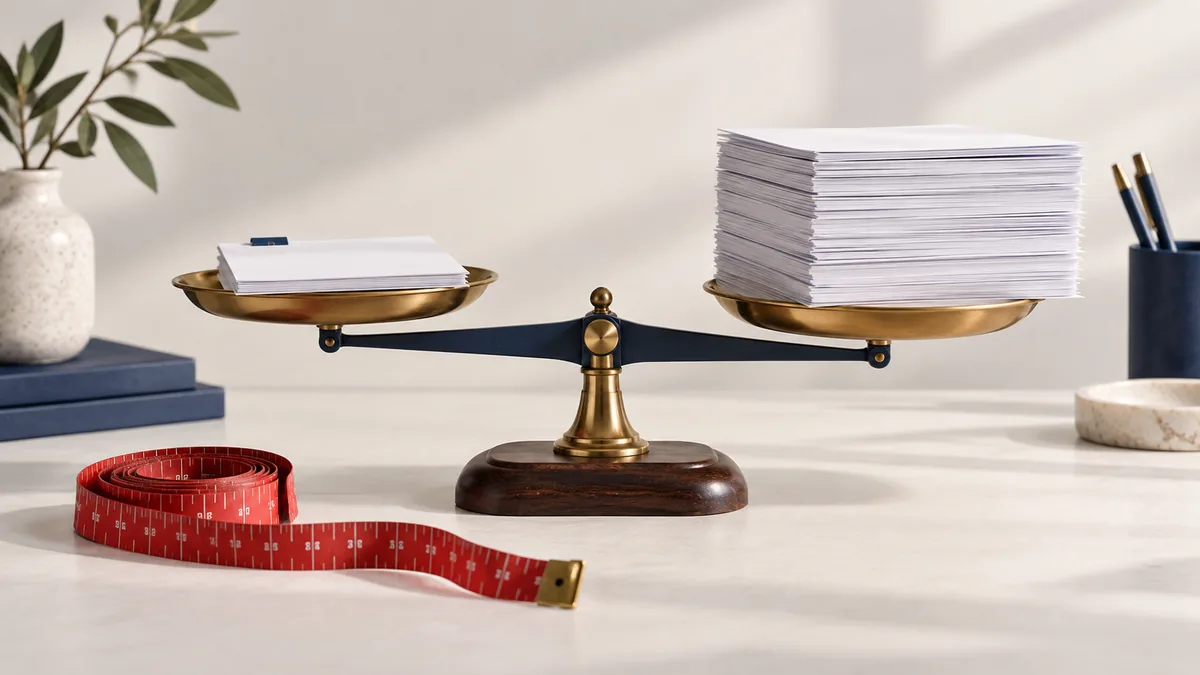 Illustration éditoriale du guide sur la taille des fichiers PDF : qu'est-ce qui est normal, qu'est-ce qui est trop volumineux et comment y remédier ?