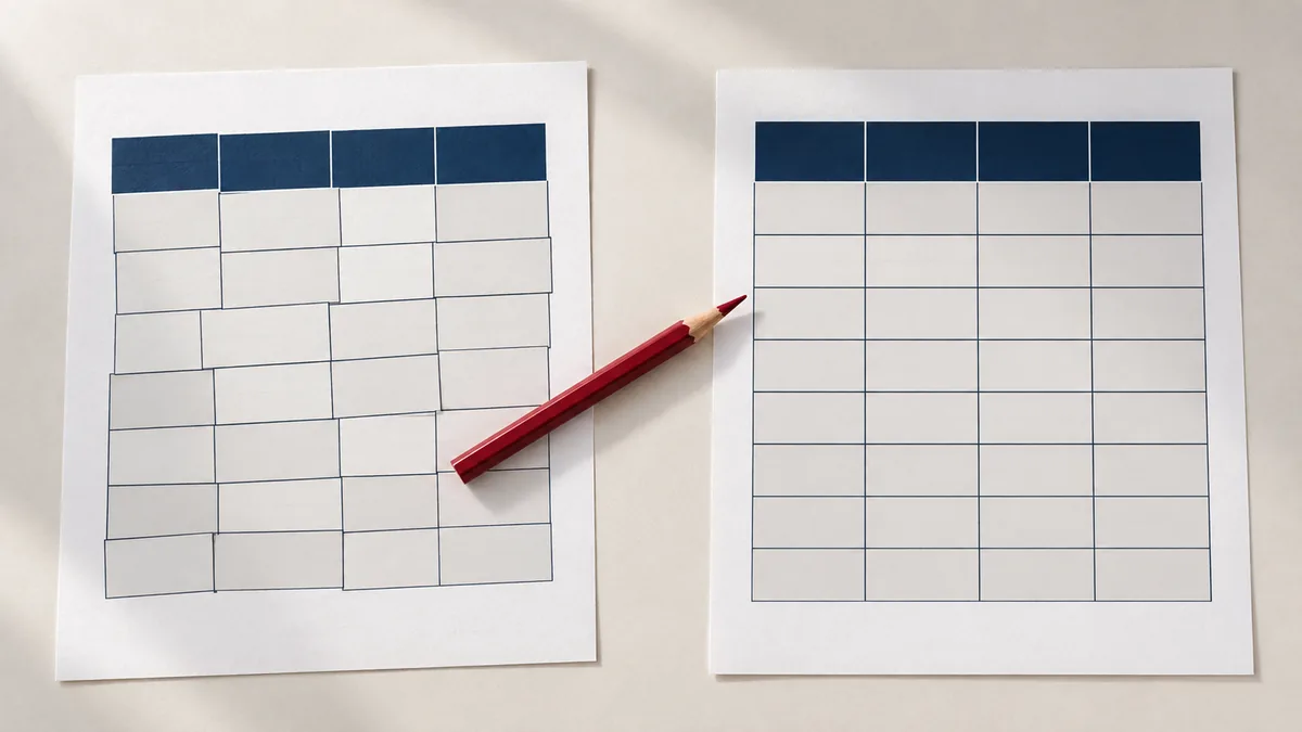 Illustration éditoriale de la conversion PDF vers Excel : exporter des données et corriger rapidement la mise en forme