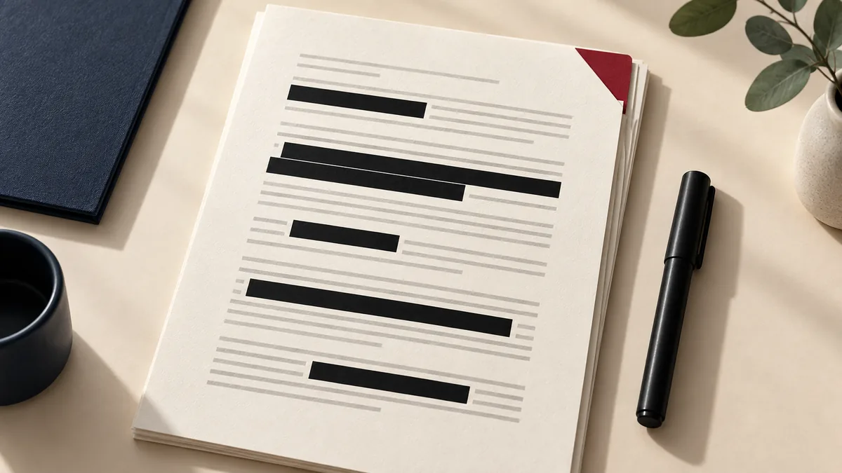 Illustration éditoriale de « Masquer un PDF : comment cacher correctement les informations sensibles »