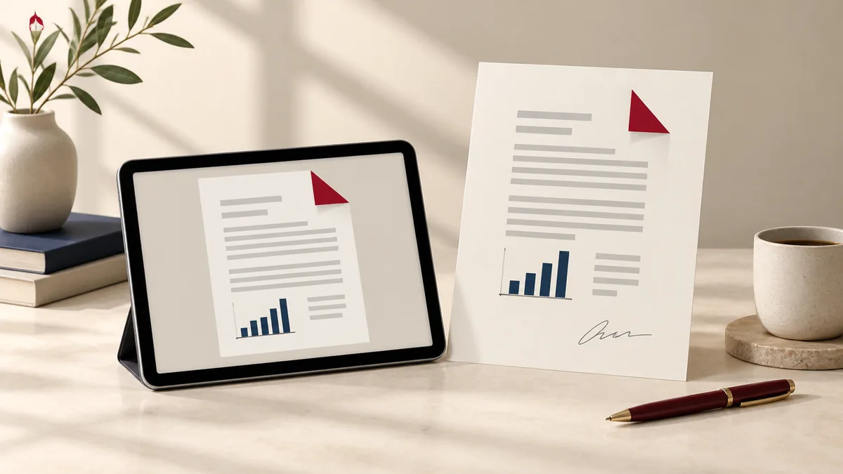 Illustration éditoriale de « Qu'est-ce qu'un fichier PDF ? Un guide pratique pour le travail au quotidien »